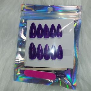 22 piece press on nails Almond shaped Size-0-11